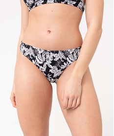 GEMO Haut de maillot de bain femme forme triangle à motifs fleuris Imprimé