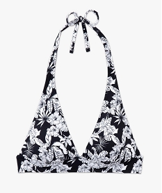 haut de maillot de bain femme forme triangle a motifs fleuris imprime haut de maillots de bainD523001_4