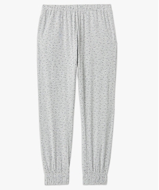 pantalon de pyjama imprime avec bas elastique femme gris bas de pyjamaD524101_4