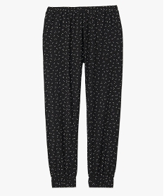 pantalon de pyjama imprime avec bas elastique femme noirD524201_4