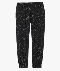 pantalon de pyjama imprime avec bas elastique femme noir bas de pyjamaD524201_4