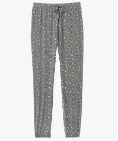 pantalon de pyjama en maille fine avec bas resserre femme gris bas de pyjamaD524301_4
