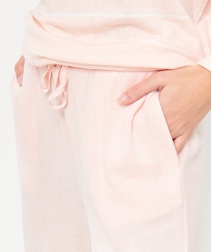 pantalon de pyjama femme en maille fine roseD524701_2