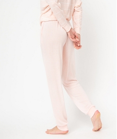 pantalon de pyjama femme en maille fine roseD524701_3