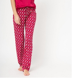 pantalon de pyjama fluide femme imprime bas de pyjamaD525201_1