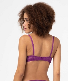 soutien-gorge forme corbeille en dentelle femme violet soutien gorge avec armaturesD534101_2