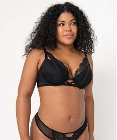 soutien-gorge femme grande taille emboitant a decoupes fantaisie noirD535701_1