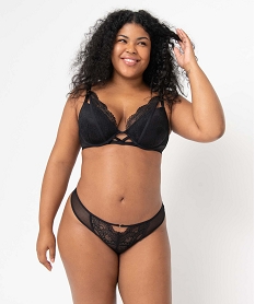 soutien-gorge femme grande taille emboitant a decoupes fantaisie noirD535701_3