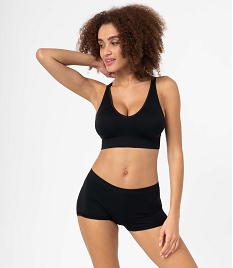 boxer en maille extensible femme noir shortiesD536401_3