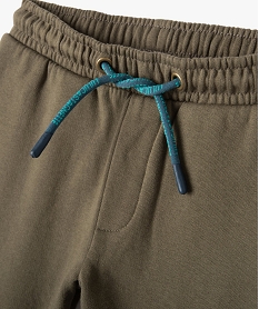 pantalon de jogging garcon avec poches a rabat - lulucastagnette vert pantalonsD539101_2