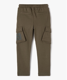 pantalon de jogging garcon avec poches a rabat - lulucastagnette vert pantalonsD539101_3