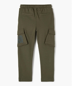 pantalon de jogging garcon avec poches a rabat - lulucastagnette vert pantalonsD539101_4