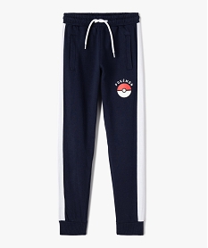 GEMO Pantalon de jogging garçon avec bandes contrastantes - Pokemon Bleu