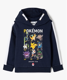 sweat garcon a capuche imprime - pokemon bleu sweatsD540501_1