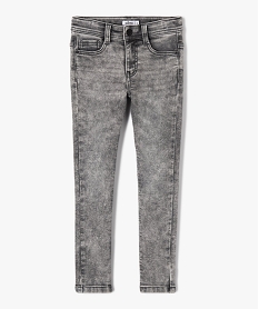 GEMO Jean garçon coupe Skinny stretch gris standard