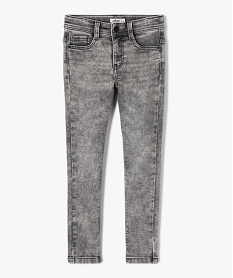 GEMO Jean garçon coupe Skinny stretch Gris