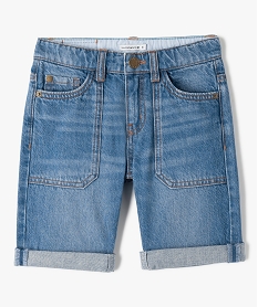GEMO Bermuda garçon en jean avec poches plaquées - LuluCastagnette Gris