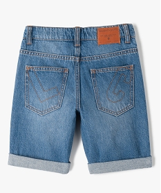 bermuda garcon en jean avec poches plaquees - lulucastagnette grisD543101_3