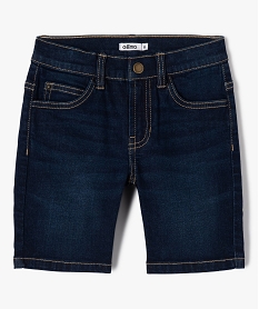 GEMO Bermuda garçon en jean Gris