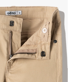 pantalon garcon coupe skinny en toile extensible beige pantalonsD543701_2