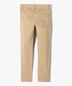 pantalon garcon coupe skinny en toile extensible beige pantalonsD543701_3