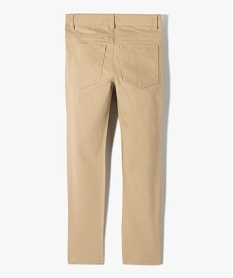 pantalon garcon coupe skinny en toile extensible beigeD543701_4