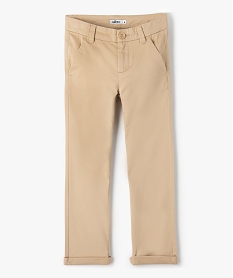 pantalon chino en twill de coton garcon beige pantalonsD544001_1