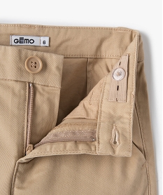pantalon garcon chino en toile unie beigeD544001_2