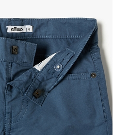 bermuda garcon en coton twill uni a revers bleu horizon shorts bermudas et pantacourtsD544401_2