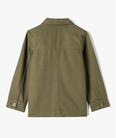 veste garcon en toile look chemise - lulucastagnette vert vestes manteaux et blousonsD545501_4