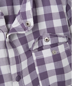chemise garcon a carreaux avec manches retroussables imprime chemisesD545901_2