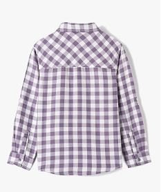 chemise garcon a carreaux avec manches retroussables imprime chemisesD545901_4