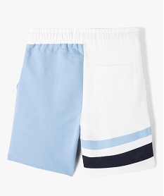 bermuda garcon bicolore en maille - camps united blanc shorts bermudas et pantacourtsD546001_3