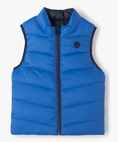 GEMO Blouson garçon sans manches réversible Bleu