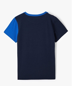 tee-shirt garcon tricolore a manches courtes bleu tee-shirtsD548001_3