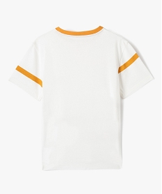 tee-shirt garcon a manches courtes motif skates beigeD548101_3