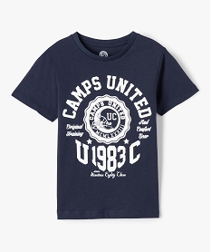 tee-shirt garcon avec inscription xxl sur le buste - camps united bleuD549301_2