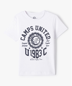 tee-shirt garcon avec inscription xxl sur le buste - camps united blancD549401_2
