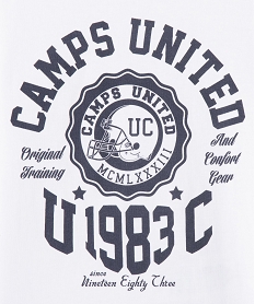 tee-shirt garcon avec inscription xxl sur le buste - camps united blanc tee-shirtsD549401_3
