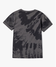 tee-shirt garcon avec motif et inscription streetwear noirD549901_3