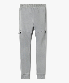 pantalon de jogging garcon avec empiecements sur les cotes gris pantalonsD552901_4