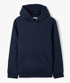 GEMO Sweat molletonné à capuche garçon bleu chine