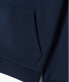 sweat molletonne a capuche garcon bleu chine sweatsD553501_2