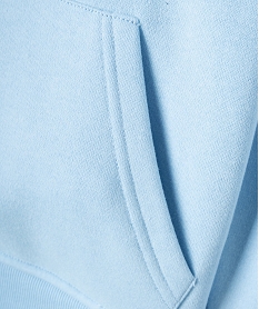 sweat garcon molletonne avec capuche bleu sweatsD553601_2