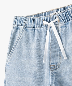 jean coupe straight avec ceinture elastique ajustable garcon bleuD555701_2