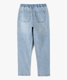 jean coupe straight avec ceinture elastique ajustable garcon bleuD555701_3
