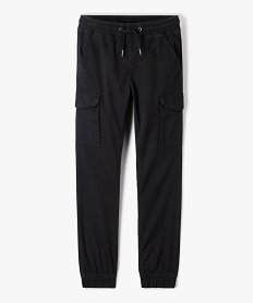 GEMO Pantalon en toile coupe jogger slim garçon noir standard