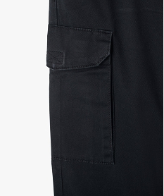 pantalon en toile coupe jogger garcon noir pantalonsD556001_2