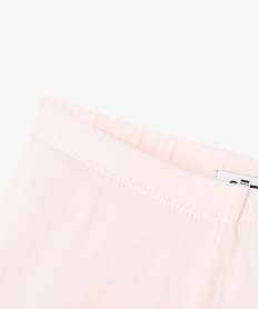 legging long uni en coton stretch fille roseD561401_2