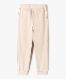 pantalon de jogging fille avec bande pailletee sur les cotes beige pantalonsD562101_4